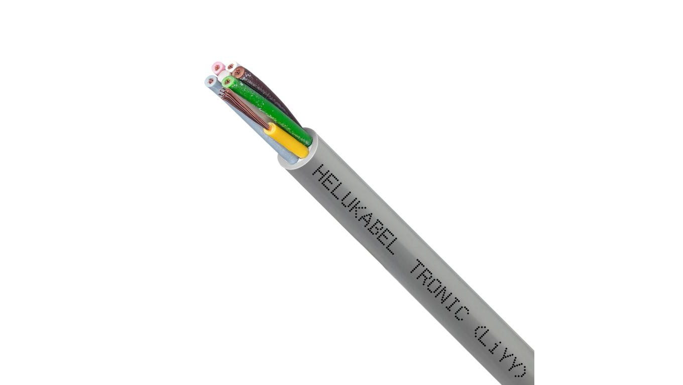 Przewód sterowniczy TRONIC LIYY 300/500V 6x0,5 szary linka Helukabel /100m/