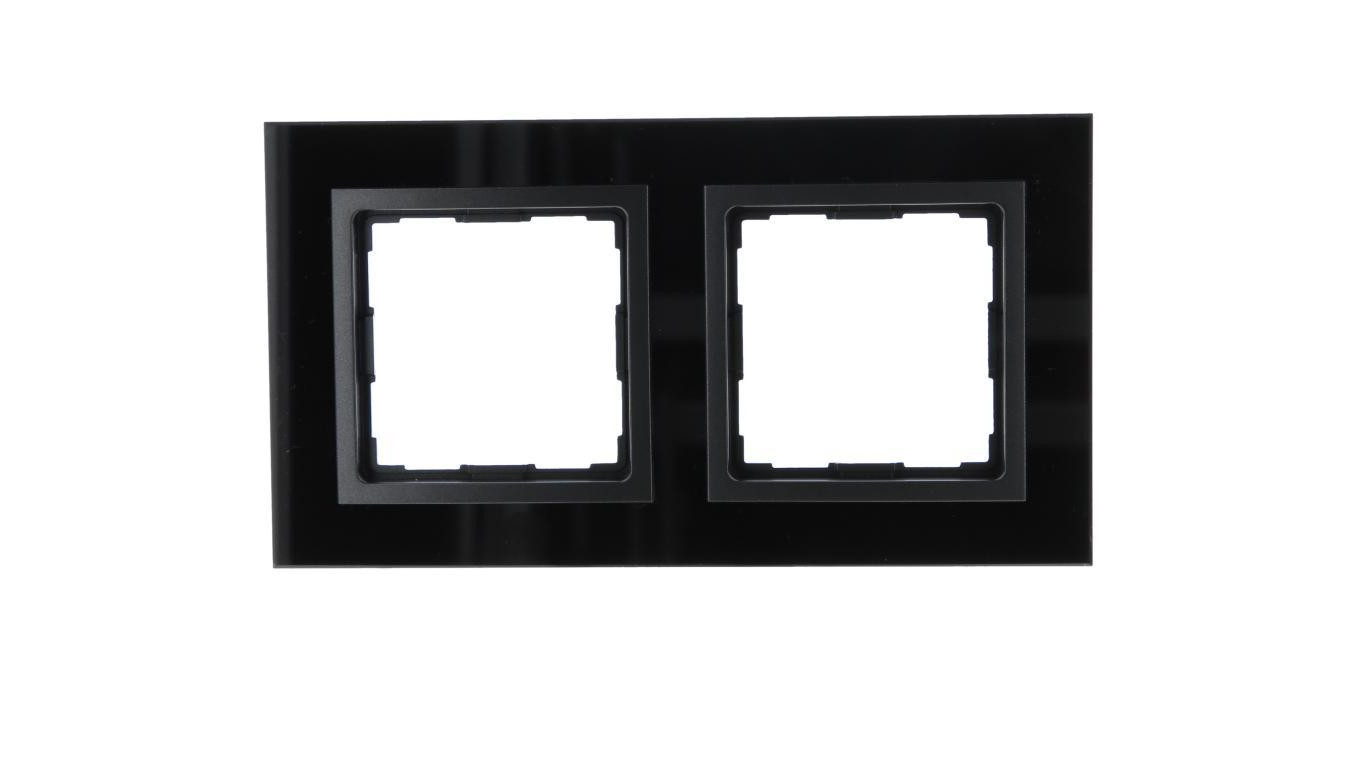 VENA2 Ramka podwójna szkło Xglass akrylowe czarny + antracyt 5209182