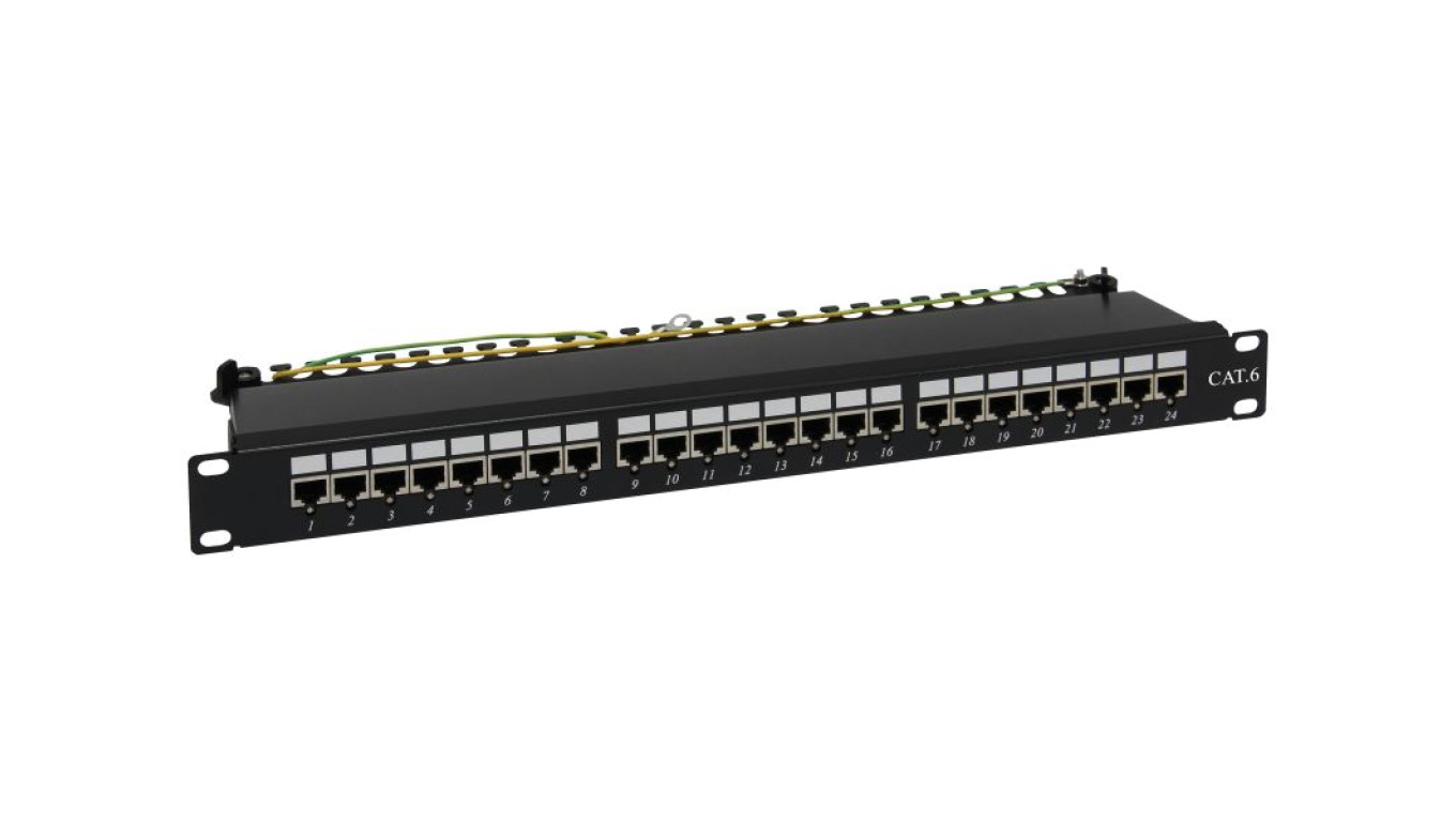 Patch panel NAVI LED STP kat.6 24 porty LSA 1U PKL001