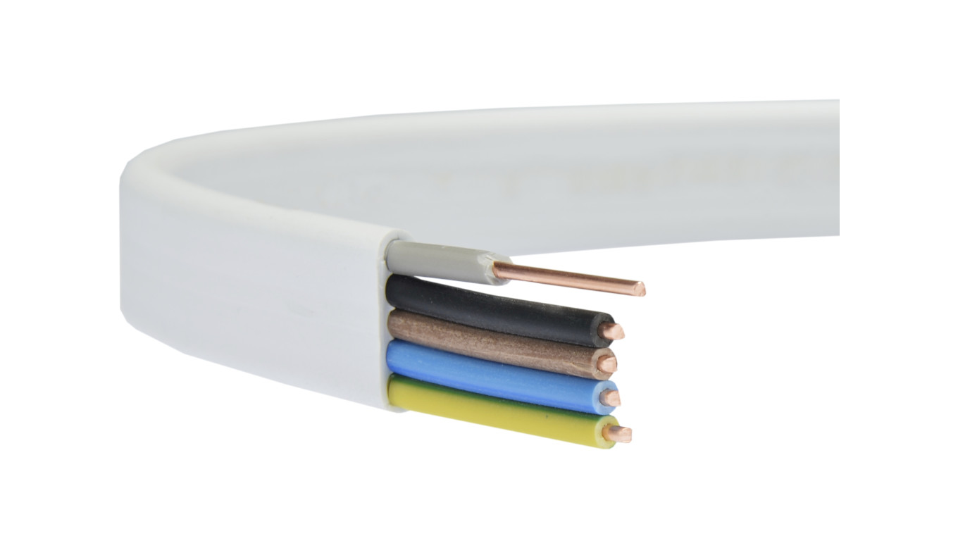Przewód prądowy YDYp 450/750V 5x2,5 płaski drut Elektrokabel /100m/