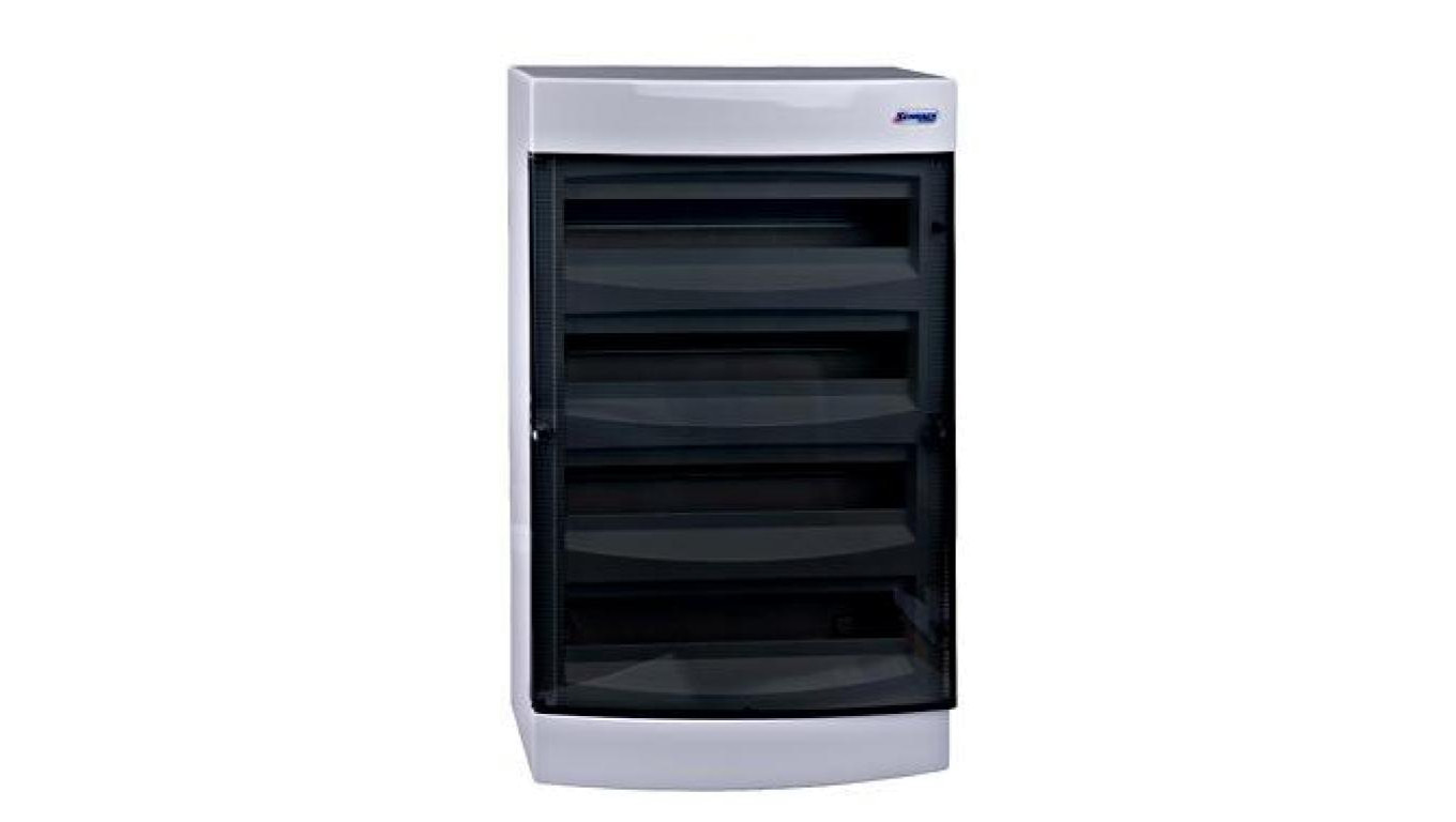 Obudowa natynkowa 4x18 natynkowa IP40, drzwi transparentne