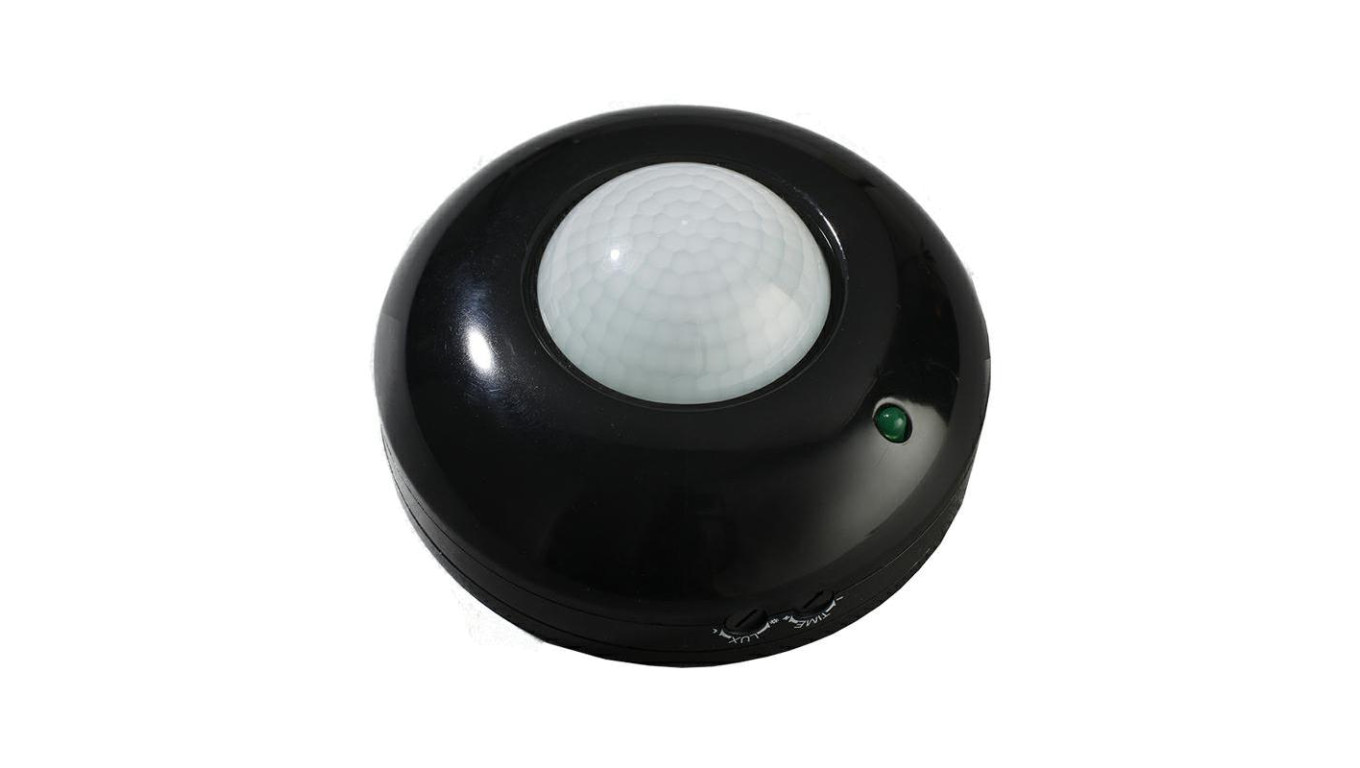 Czujnik ruchu sufitowy 360s PX07 czarny PIR 230V LUX02740