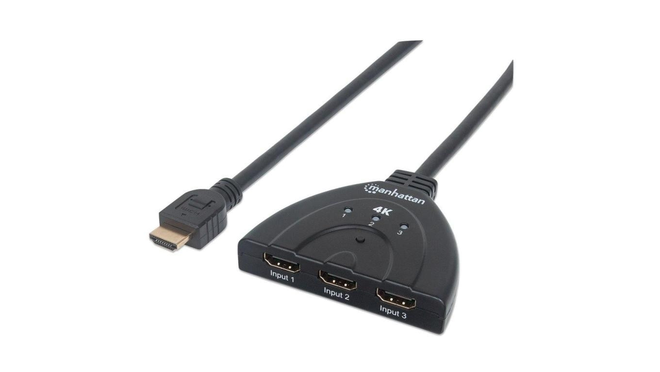 Trójportowy Przełącznik HDMI 3X1 4K zasilanie USB 207874