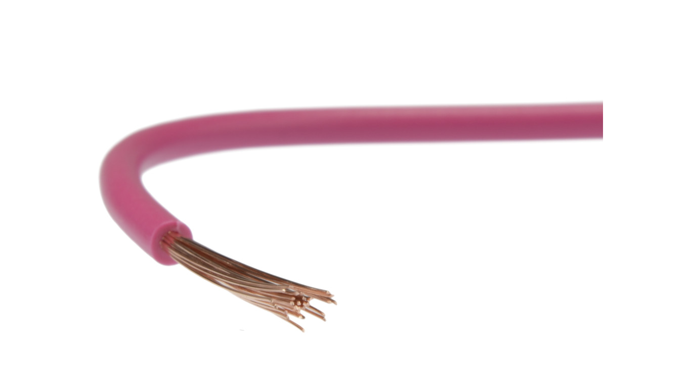 Przewód instalacyjny H05V-K / LgY 1 500V różowy linka giętka Elektrokabel /100m/