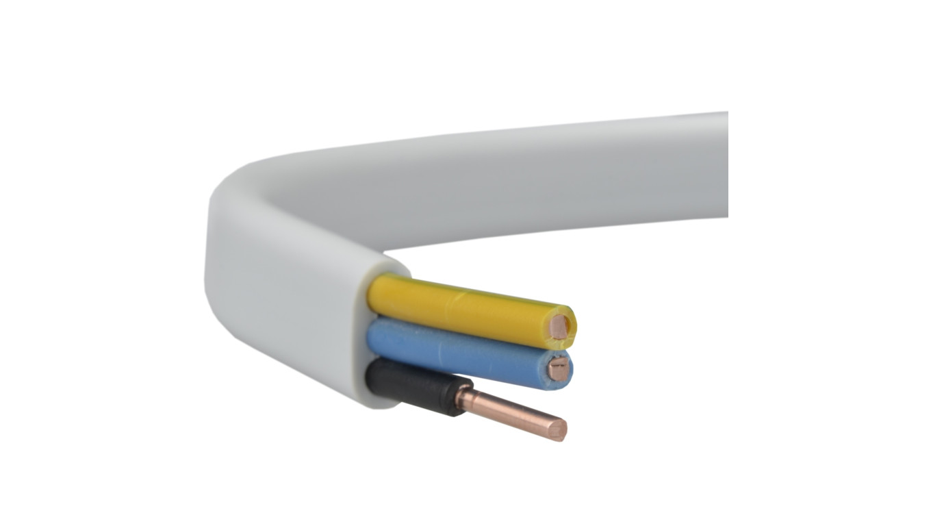 Przewód prądowy YDYp 450/750V 3x2,5 płaski drut Elektrokabel /25m/