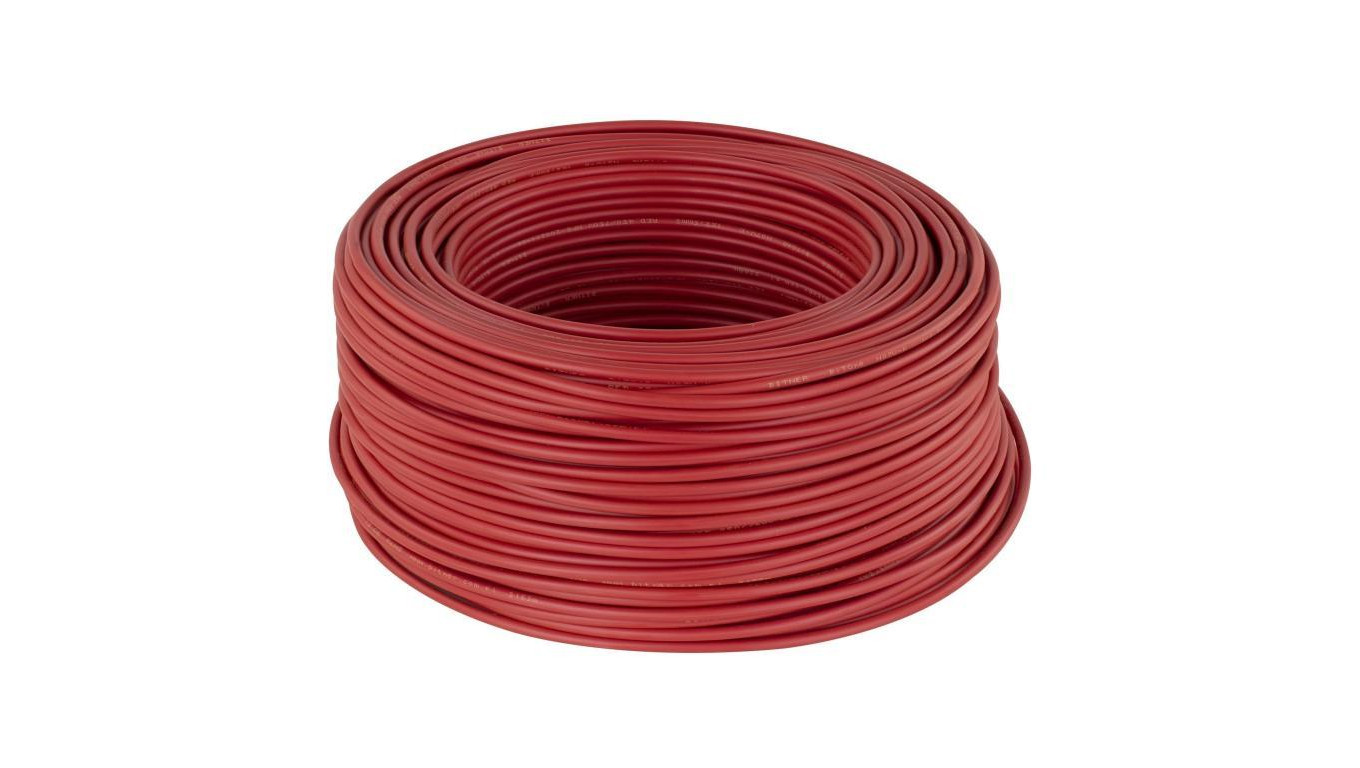 Przewód instalacyjny H07V-K / LgY 6 750V czerwony linka giętka Bitner 100m