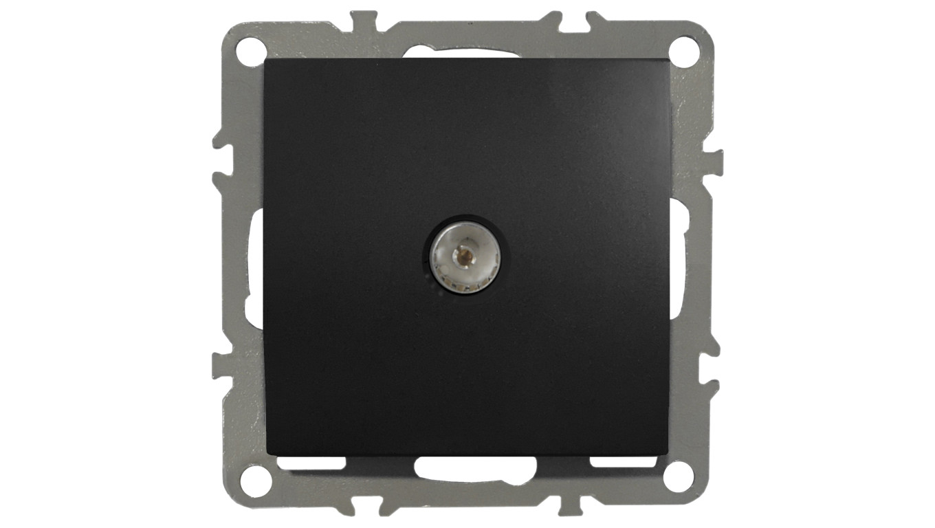 QUADRA GNIAZDO TELEWIZYJNE ANTENOWE TV CZARNE