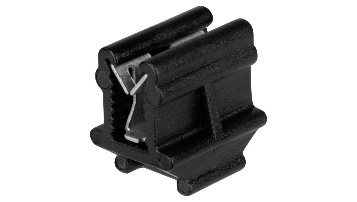 Uchwyt kablowy PTBLK do montażu wiązki kabli prostopadle do krawędzi blachy 0,7-3,0mm czarny 100szt