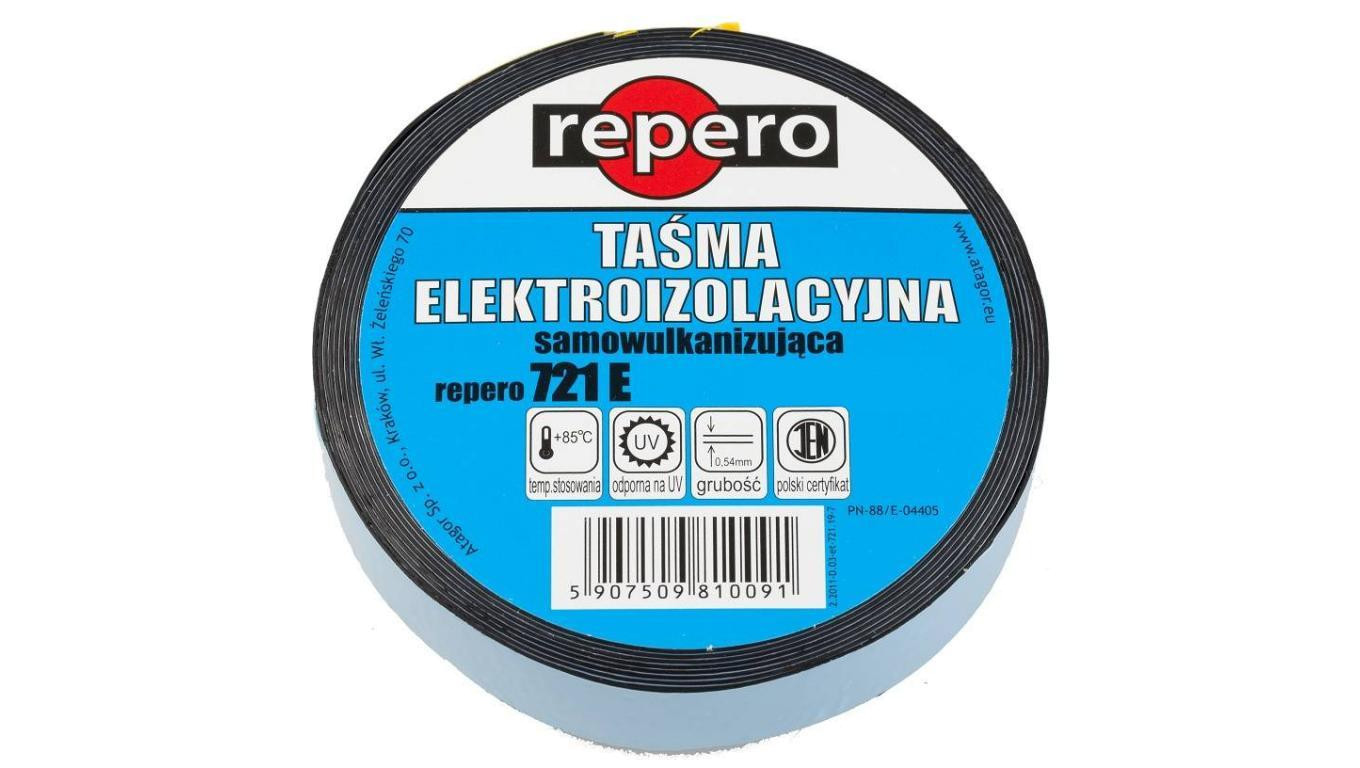 Taśma izolacyjna samowulkanizacyjna 19mm x 3m Repero 721E czarna