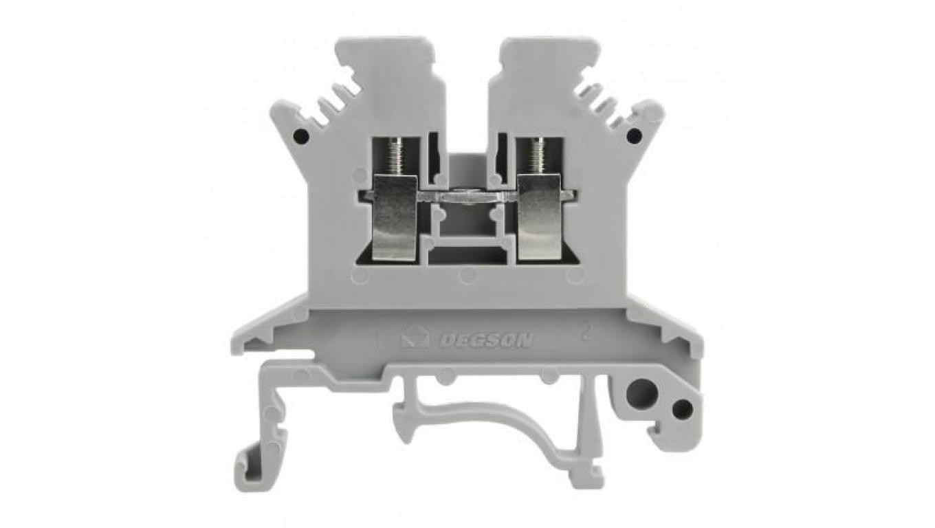 Złączka szynowa przelotowa szara śrubowa 1,5mm2 1P VDE UL