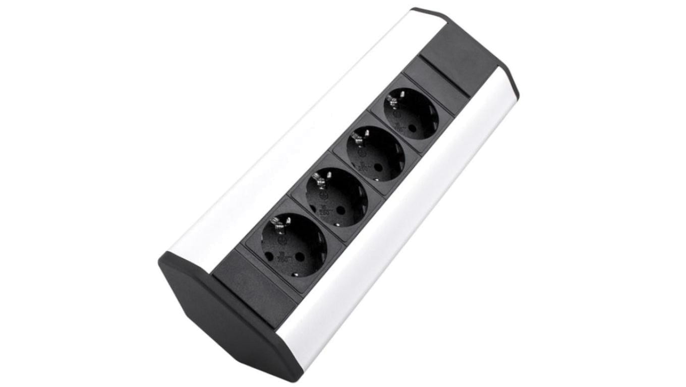 Gniazdo meblowe, blatowe 4x Schuko przedłużacz narożny 1,8m CORNER BOX
