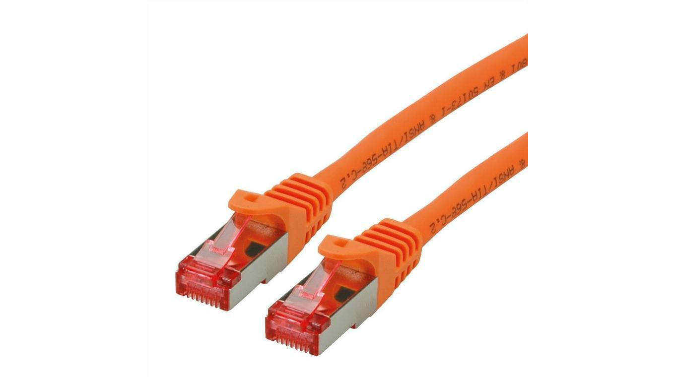 ROLINE S/FTP Patchcord Cat.6 Component Level, LSOH, pomarańczowy, 7.5 m