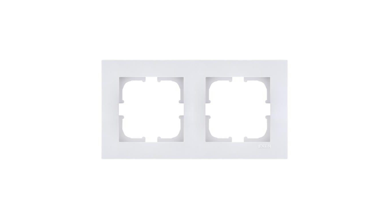Ramka podwójna Exen seria Karell biała K102/01E