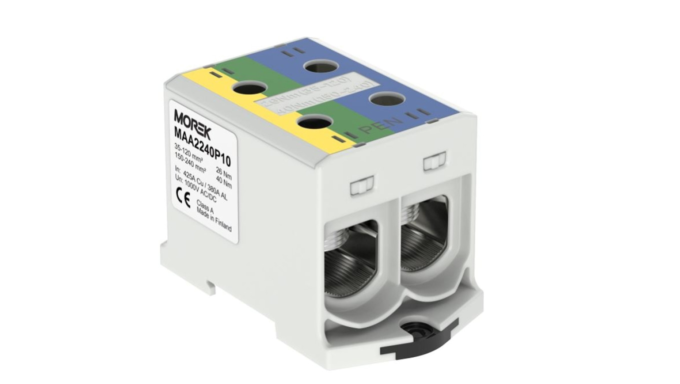 Złączka OTL-PEN240 żółto-zielony,niebieski 2xAl/Cu 35-240mm² 1000V AC / 1500V Zacisk uniwersalny do instalacji TN-C-S MAA2240P10