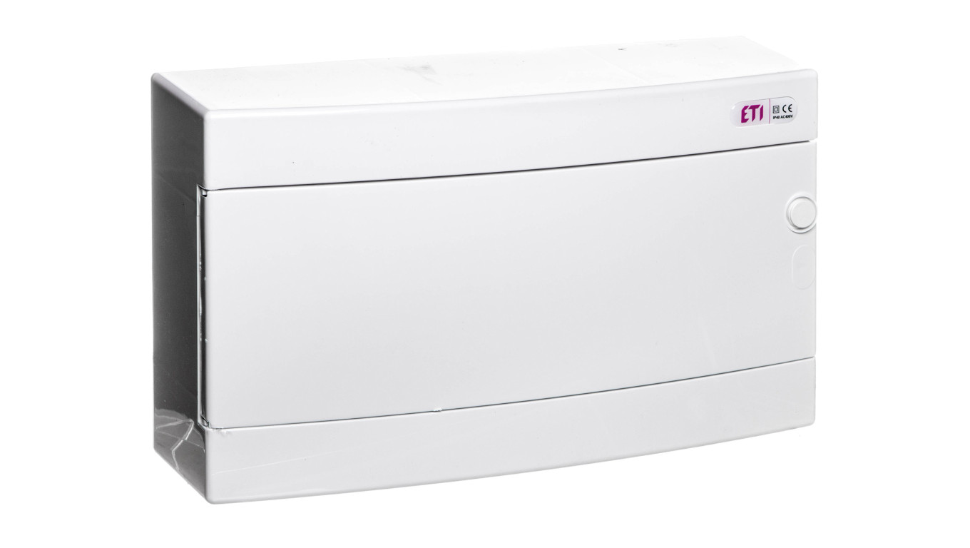 Rozdzielnica modułowa 1x18 natynkowa drzwi białe / IP 40 400V AC / ECT18PO-s 001101071