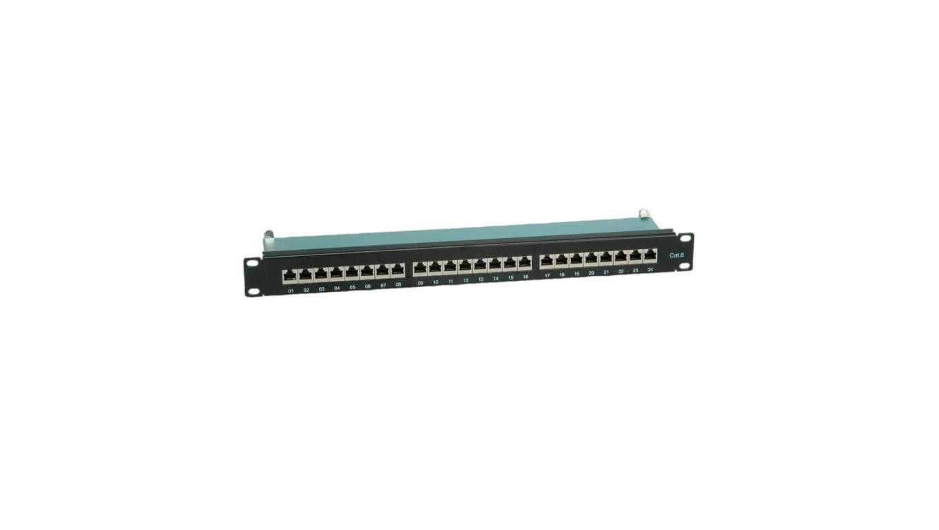 VALUE Patch panel kat. 6 (klasa E) 19, 24 P, ekranowany, czarny