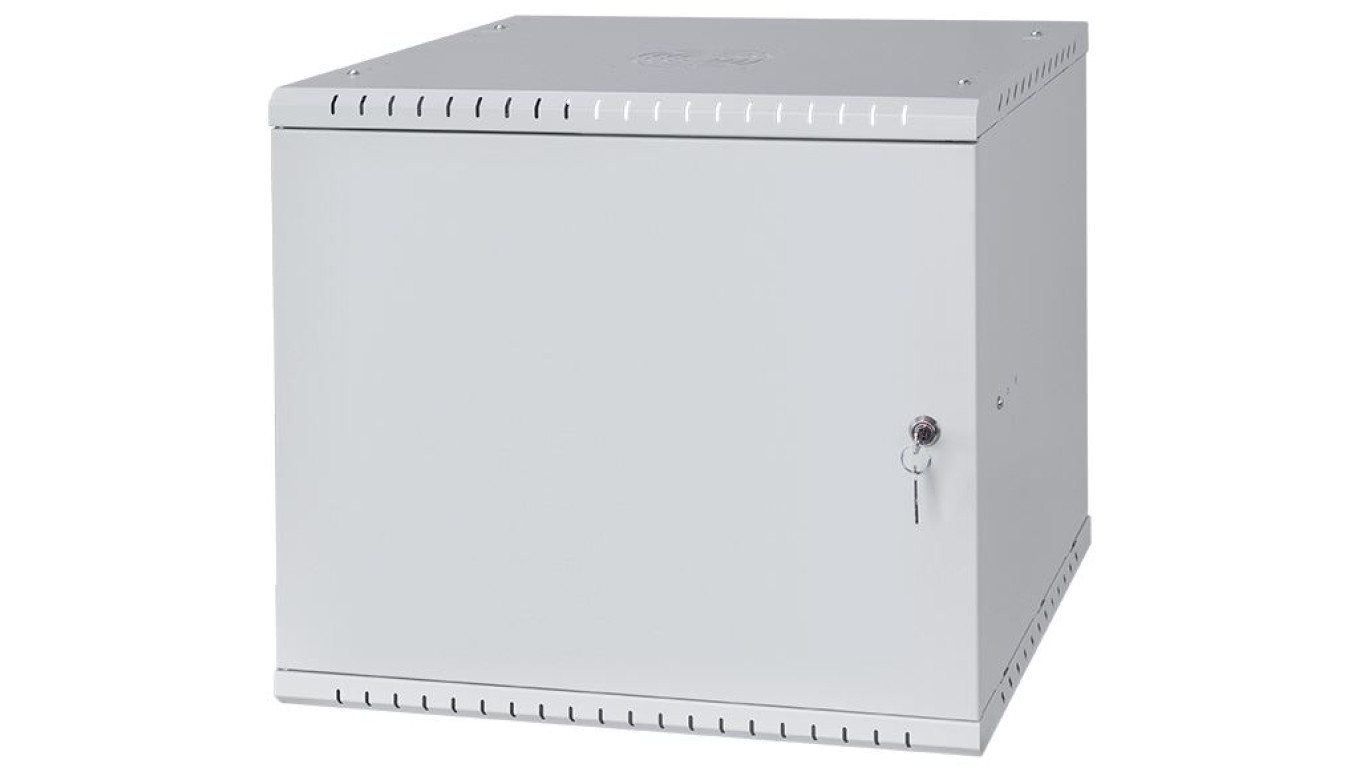 Szafa wisząca RACK 19 9U 450mm drzwi metalowe szara PRO