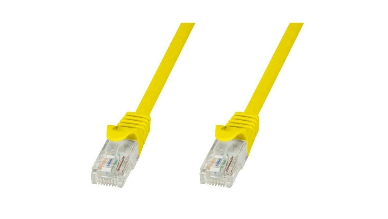 Patch cord Cat5e UTP 20m żółty CCA