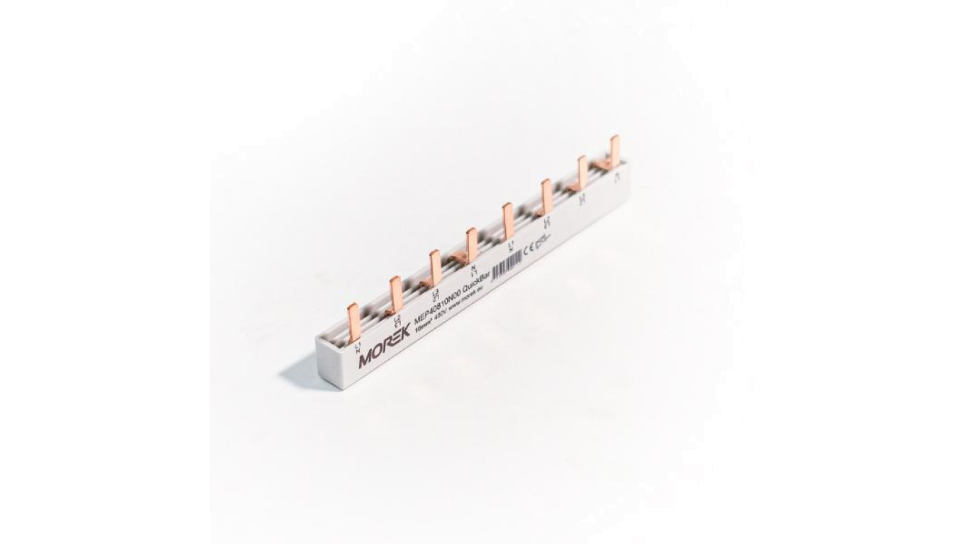 Szyna łączeniowa sztyftowa QuickBar, 4-polowa, przekrój 10mm², typ E, długość 8 modułów MEP40810N00