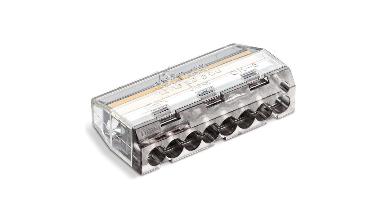 IDEALNA Szybkozłączka SCP8 wtykowa do drutów i wielodrutów 8-torowa 4mm² 24A 450V 88000007S /50szt./