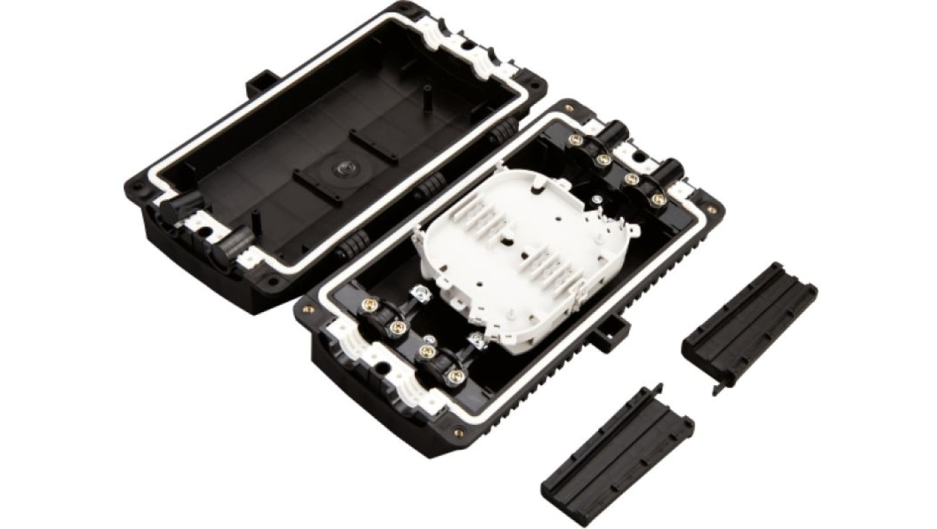 Mufa światłowodowa płaska przelotowa do 48 spawów, IP67, w pełni wyposażona FOM-48K-P