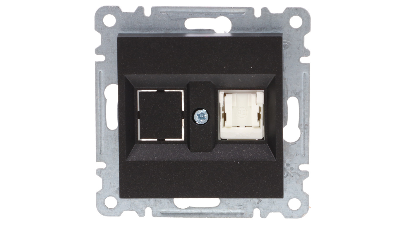 Lumina Gniazdo komputerowe pojedyncze RJ45 kat.5e UTP czarne WL2113