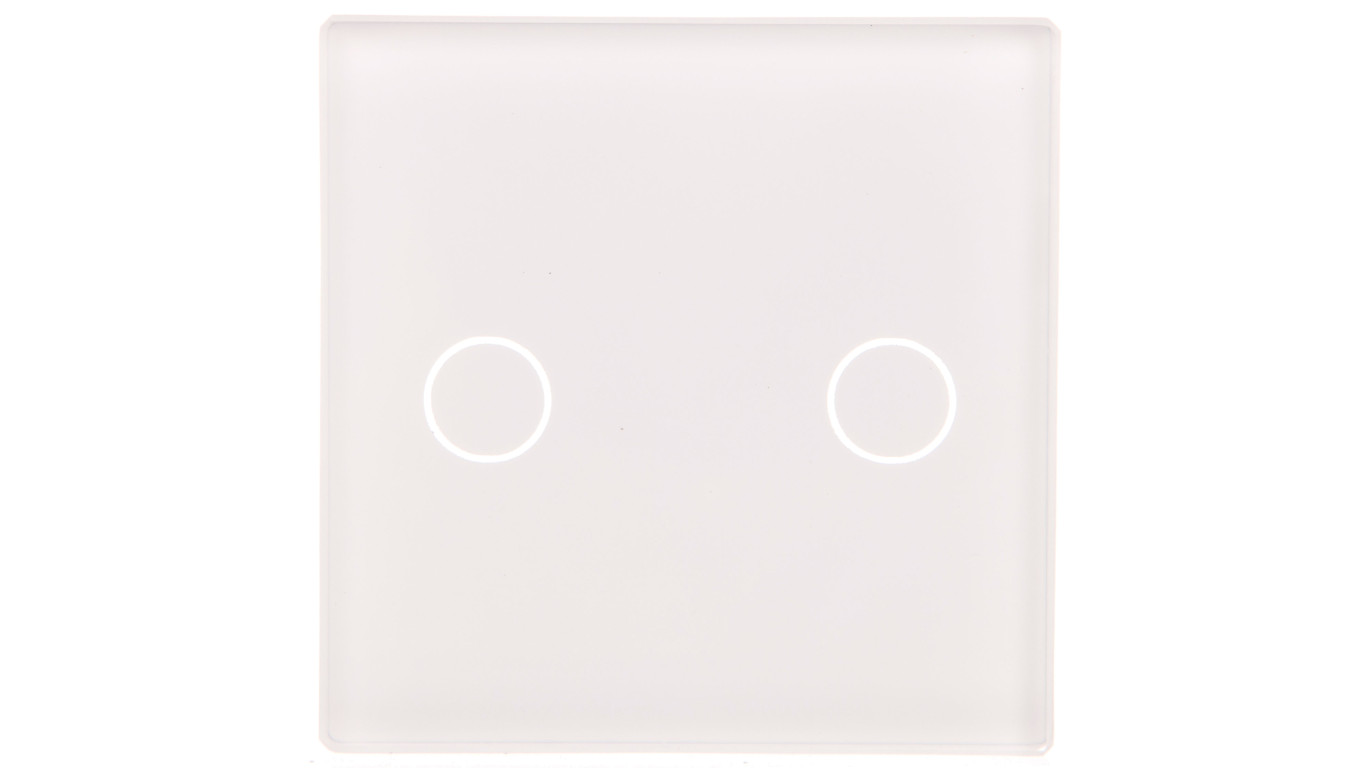 TouchMe Mały panel szklany, łącznik podwójny, biały TM531W