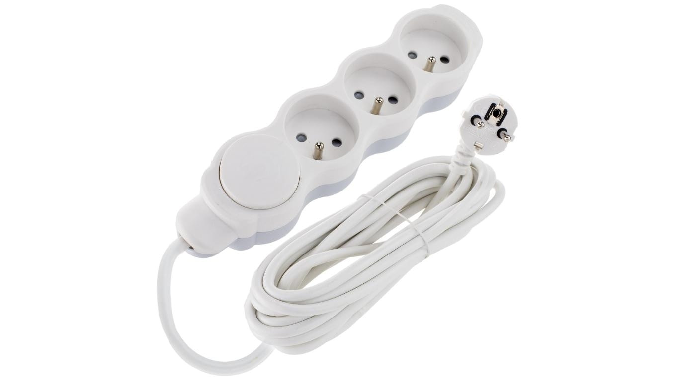 Przedłużacz 3-gniazda z/u 3m 3x1,5mm2 z wyłącznikiem