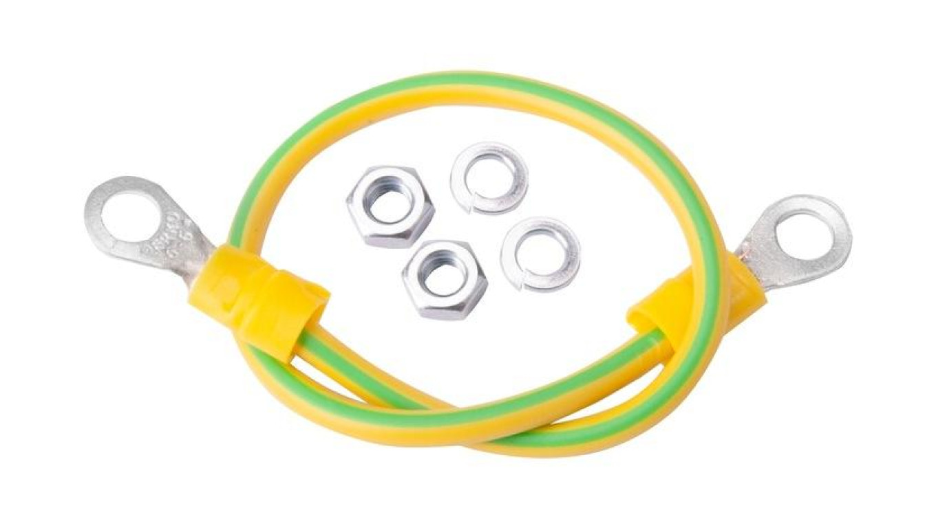 KOMPLET ZESTAW UZIEMIENIA KABEL PRZEWÓD LINKA UZIEMIAJĄCA LGY 4 mm2 0,22m (EK-18)