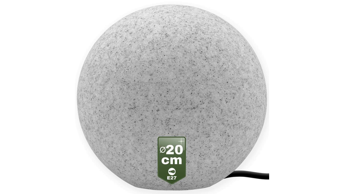 KAMIENNA KULA Ogrodowa Zewnętrzna LED LUMIKULA 20cm E27 IP65 LUMILED