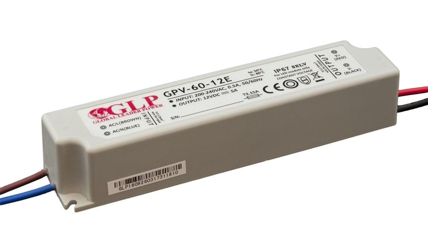 GPV-60-12E Zasilacz impulsowy do LED 60W 12V/5A IP67 hermetyczny