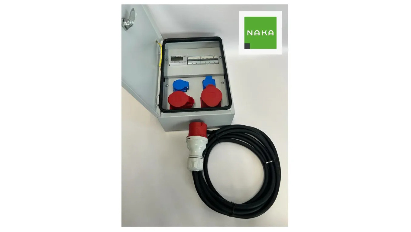 IP54 Rozdzielnica elektryczna CEE 32A 16A 2x230V z licznikiem elektrycznym z kablem 5m 94H-6