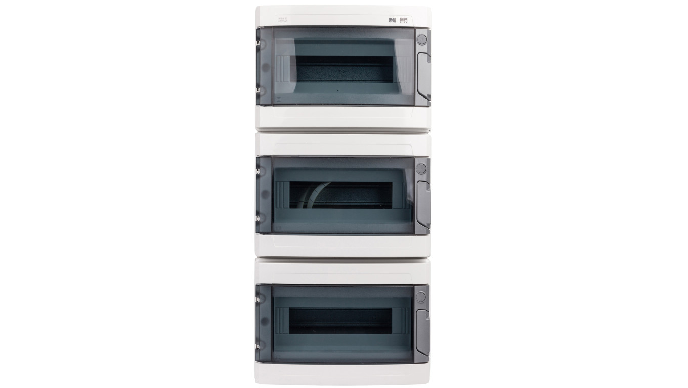 Rozdzielnica hermetyczna EP-LUX RN 3x12 1000V AC 1500V DC PE+N dymny IP65 1958-01