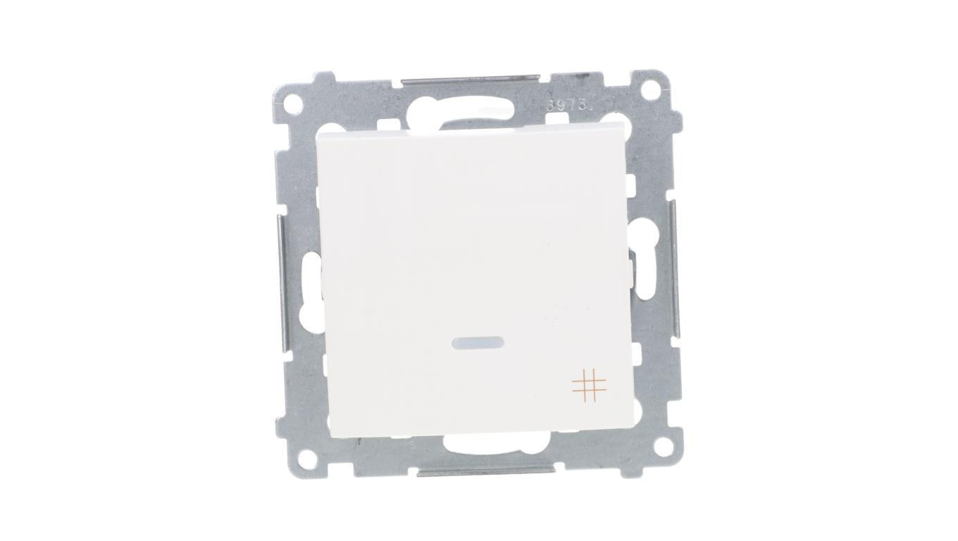 Simon 54 Łącznik krzyżowy z podświetleniem, szybkozłącza, biały DW7L.01/11