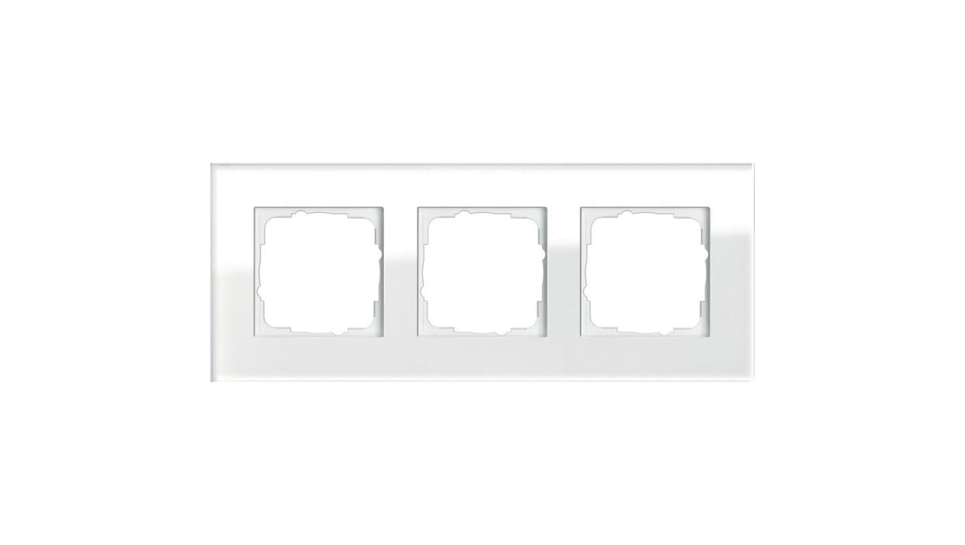 Gira Ramka potrójna Gira Esprit Szkło białe
