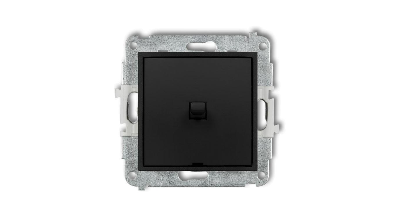 MINI Łącznik pojedynczy w stylu amerykańskim czarny mat 12MWPUS-1