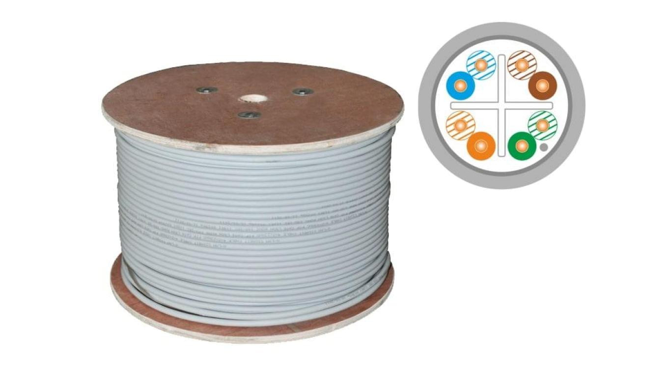 Kabel F/UTP kat.5e LSOH 4PR B2ca ALANTEC FireHardy 4x2x24 AWG, 1Gb/s, 250 MHz, gwarancja 25 lat, certyfikat INTERTEK ETL 500m
