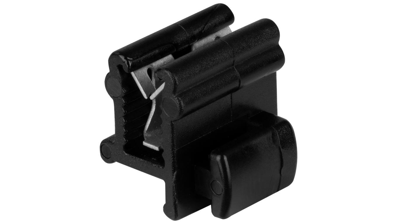 Uchwyt kablowy PTBLK do montażu wiązki kabli równolegle do ścianki blachy 0,7-3,0mm czarny 100szt