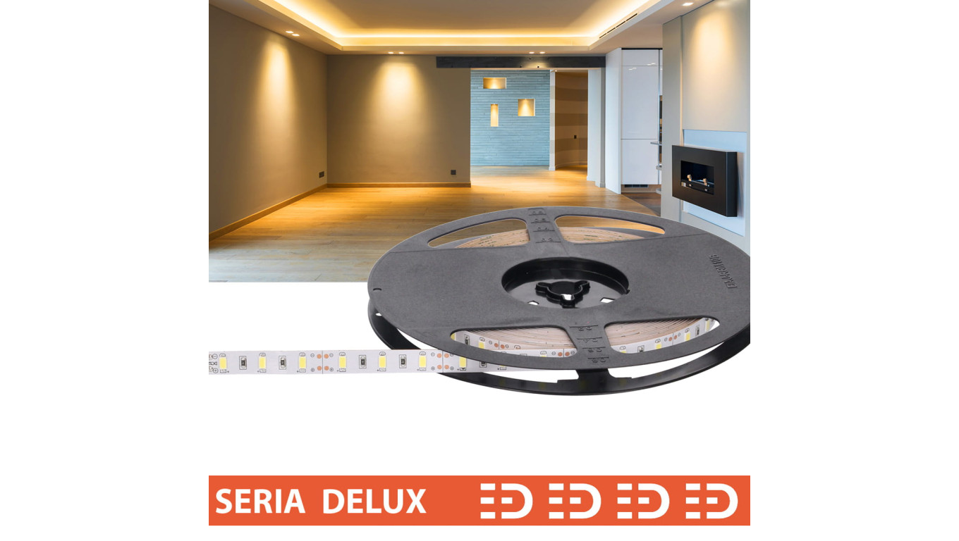 Taśma Delux+ 12V 60led 3000K 1700lm SMD5630 (10) wyc.