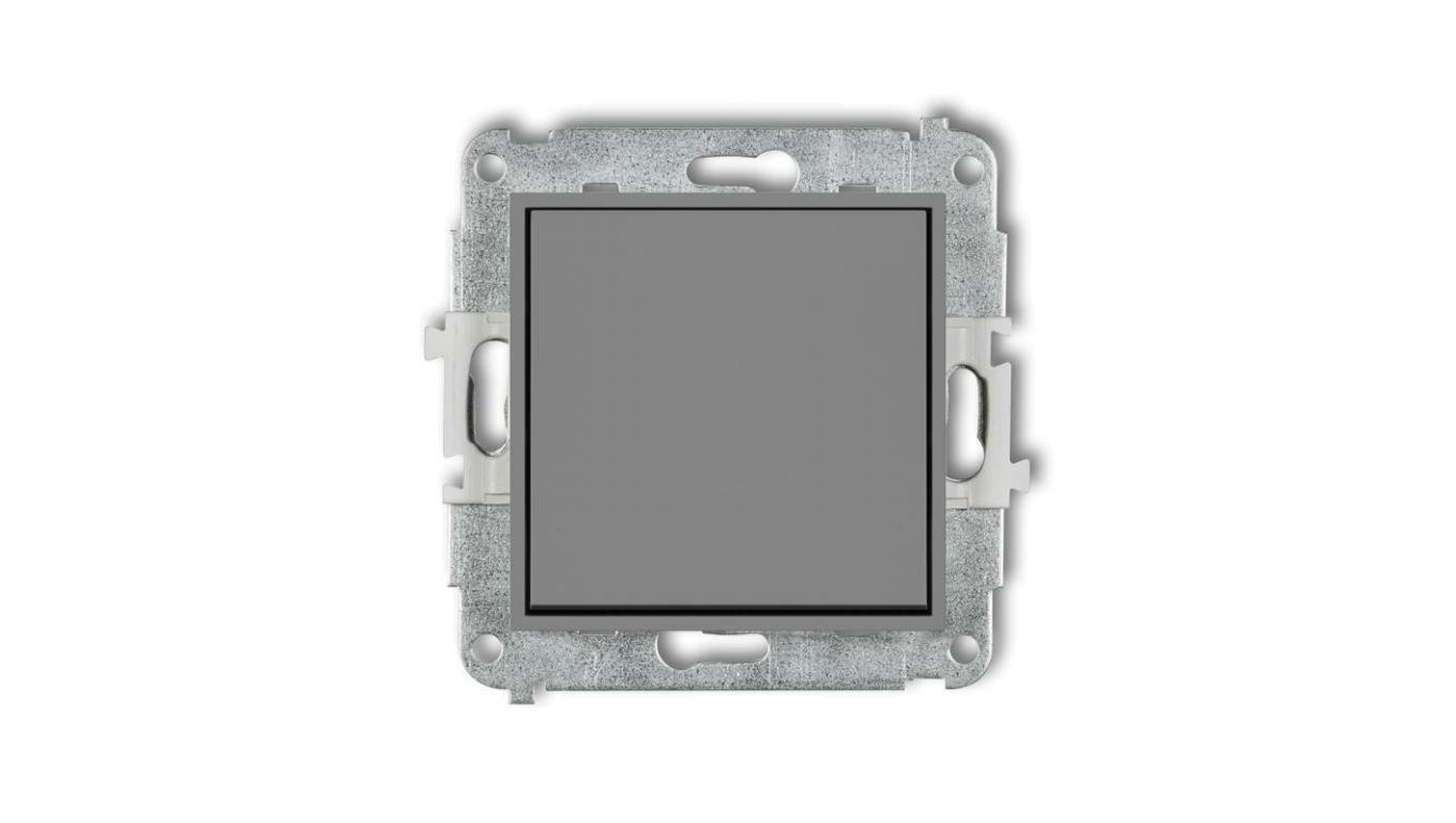 ICON Mechanizm łącznika zwiernego, jednobiegunowego (jeden klawisz bez piktogramu) szary mat 27IWP-4.1