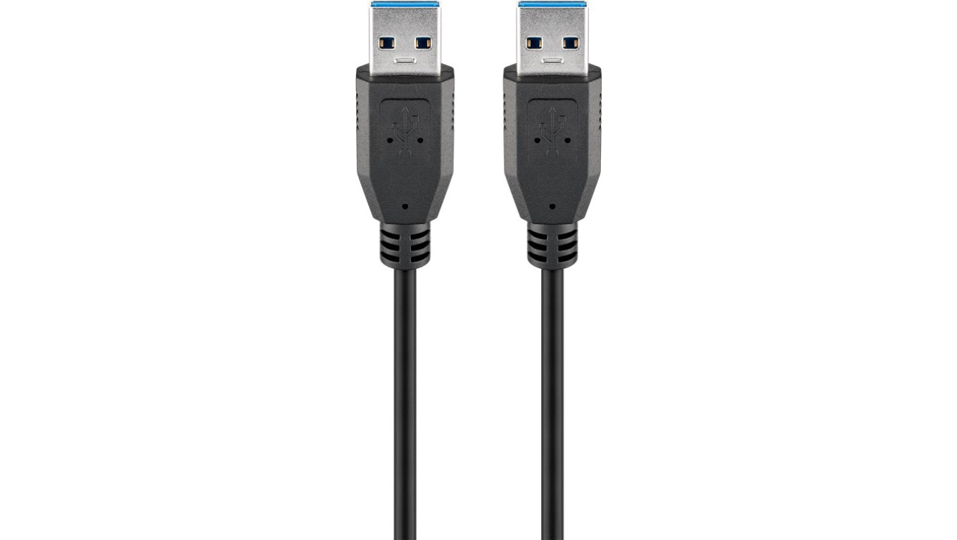 Kabel USB 3.0 Superspeed, Czarny - Długość kabla 0.5 m