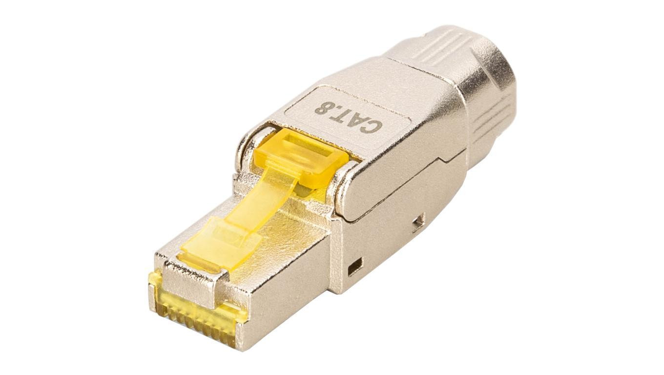 Wtyk beznarzędziowy RJ45 8P8C kat.8.1 ekranowany FTP POE++ DIGITUS