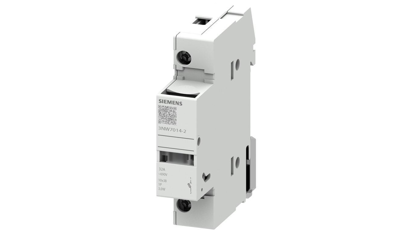 Podstawa bezpiecznikowa do wkładek cylindrycznych 10×38 mm 32A 1P z diodą LED 3NW7014-2