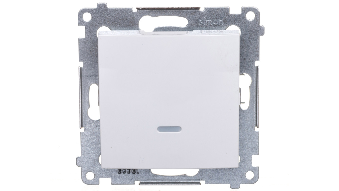 Simon 54 Łącznik jednobiegunowy z podświetleniem bialy DW1AL.01/11