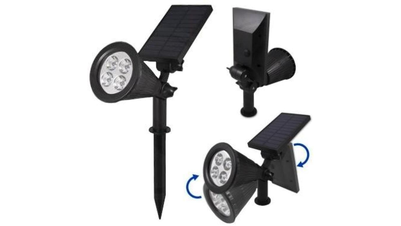 Lampa solarna LED 1,2W 120lm ogrodowa, wbijana 34cm IP65