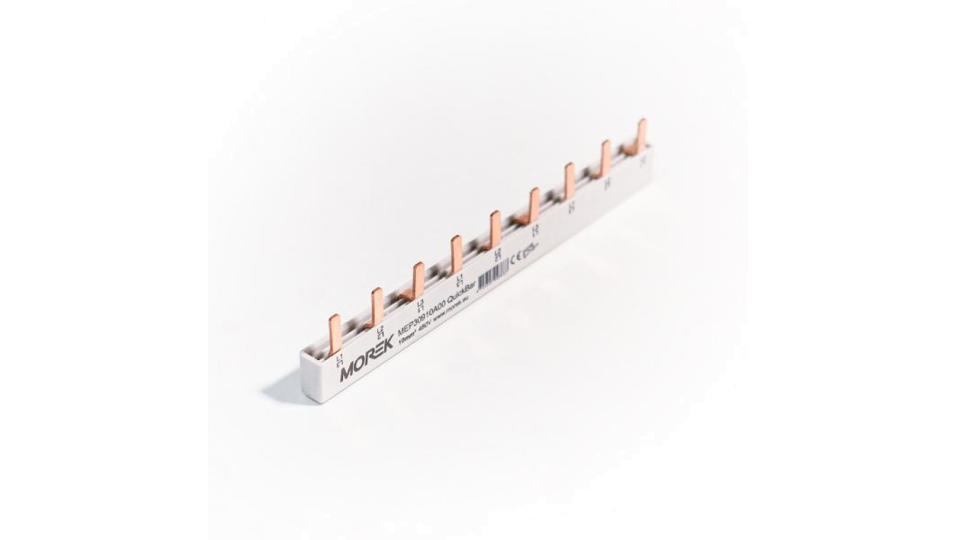 Szyna łączeniowa sztyftowa QuickBar, 3-polowa, przekrój 10mm², typ E, długość 9 modułów MEP30910A00