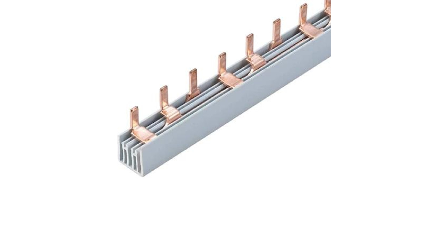 Szyna łączeniowa sztyftowa MCB, 3-polowa, przekrój 10 mm², typ L, długość 57 modułów MEP35710A00