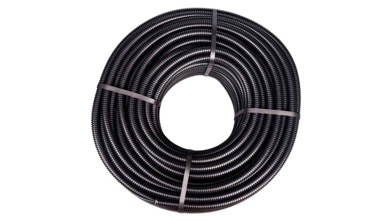 Rura karbowana z pilotem 20mm czarna 750N FK15/20F DX15120R /100m/