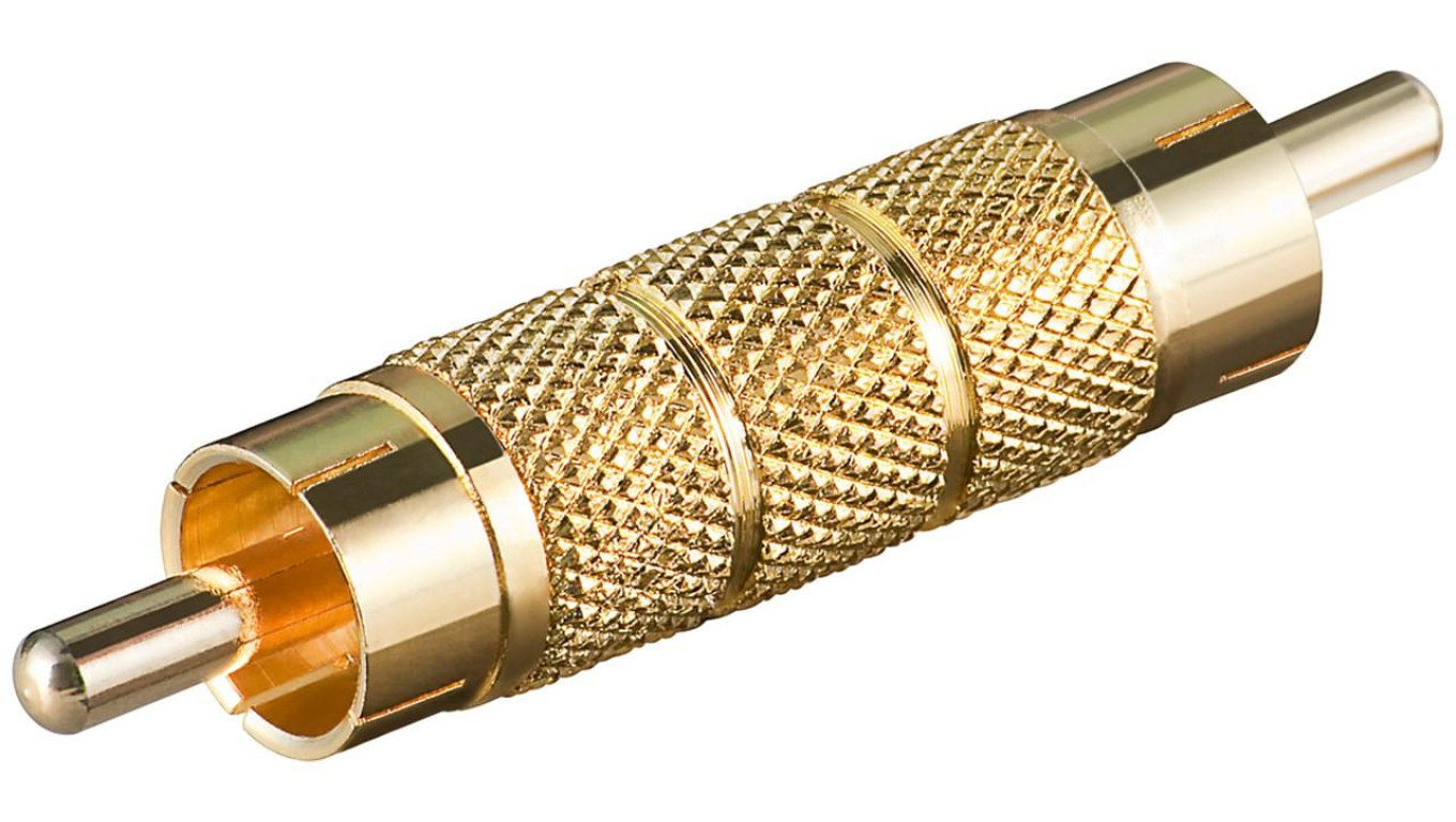 Adapter cinch, wtyk na wtyk, wersja złota