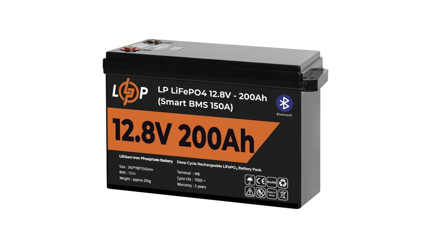 AKUMULATOR LIFEPO4 12V (12.8V) 200Ah 2560Wh FOTOWOLTAIKA KAMPER UPS